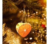 Phayah Cutting Up An Orange Pattern Christmas Tree Decoration Heart Ceramics Ornaments Suitable For New Year Home For Gatherings