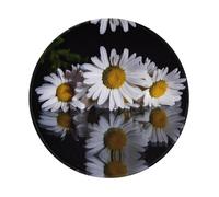 PHAYAH Daisy Pattern Round Mouse Pad For Desk Wireless Mouse Laptop Gaming Computer Travel Work Office Supplies 7.9 X 7.9 In