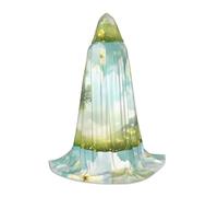 PHAYAH Dandelion In The Sun Pattern Hooded Poncho Unisex Christmas Hoodie For Cosplay Halloween Costume Party Masquerade M