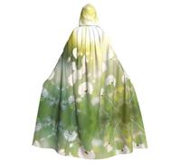 PHAYAH Dandelions Pattern Hooded Cloak Cape Witch Halloween Costumes For Cosplay Costume Masquerade Women Men Robe