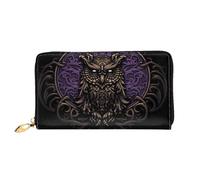 PHAYAH Dark Lords Pattern Women'S Wallet Long Clutch Zip Around Travel Leather Purse Large Capacity Credit Card Holder