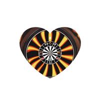 Phayah Dartboard With Flame Pattern Lavender Scent Car Aroma Heart Shape Hanging Fragrance Tablet Car Interior Fragrance Freshener 6p