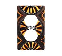Phayah Dartboard with Flame Pattern Outlet Covers Wall Plate Receptacle Duplex Light Switch Cover Plate Single Dual Plug Electrical Switchplate