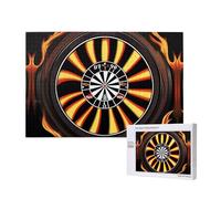 Phayah Dartboard With Flame Puzzles 1000 Piece For Jigsaw Puzzle Wooden Puzzle Forfamily Friend Home Decor Wall Art 29.5 X 19.7 In