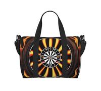 Phayah Dartboard with Flame Travel Duffel Bag,Sports Tote Gym Bag,Shoulder Weekender Overnight Bag for Women