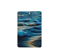 Phayah Dawn Ocean Waves Pattern Lavender Scent Car Air Freshener Rectangle Card Hanging Hanging Scented Card 4 Pcs For Cars Closet Shoe