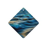 Phayah Dawn Ocean Waves Pattern Lavender Scent Car Air Freshener Square Card Hanging Hanging Scented Card 6 Pcs For Cars Closet Shoe