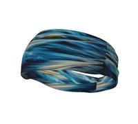 PHAYAH Dawn Ocean Waves pattern Sports headband suitable for running yoga basketball elastic moisture band