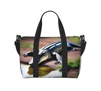 Phayah Deadly Rolling Croco Travel Duffel Bag,Sports Tote Gym Bag,Shoulder Weekender Overnight Bag for Women
