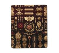 PHAYAH Decorative Handle Pattern Mouse Pad Waterproof Surface & Non-Slip Rubber Base with Stitched Edges Gaming Mouse Mat for Laptop 7 X 8.6 in