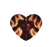 Phayah Demon Pattern Lavender Scent Car Aroma Heart Shape Hanging Fragrance Tablet Car Interior Fragrance Freshener 4p