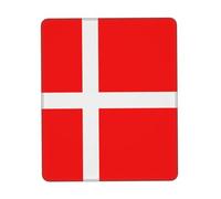 Phayah Denmark Danish Flag Pattern Mouse Pad with Non Slip Rubber Base Gaming with Stitched Edge, Mousepad for Laptop, Computer, Office 7 X 8.6 in