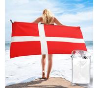 PHAYAH Denmark Danish Flag Printed Towels For Bathroom 27.5"X55" Large Bath Towel Lightweight Soft Absorbent Quick Dry Beach Tenugui