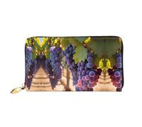 PHAYAH Desert Grapes Pattern Women'S Wallet Long Clutch Zip Around Travel Leather Purse Large Capacity Credit Card Holder