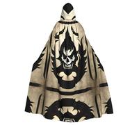 PHAYAH Devil Satan Pattern Halloween Witch Witchcraft Hooded Robe Cape Christmas Hoodie Cosplay Masquerade Party Dress Gift Costume