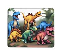 PHAYAH Different Dinosaurs Pattern Mouse Pads, Portable Wireless Mouse Pad, Non-Slip Rubber Base Laptop Mousepad Smooth Surface for Office & Travel 8.3 X 10.3 in