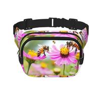 Phayah Diligent Bee Pattern Fanny Waist Packs For Men Women, Waist Bag Hip Pack For Travel Hiking Running Outdoor Sports