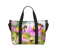 Phayah Diligent Bee Travel Duffel Bag Handbag Carry-On Luggage Bag Overnight Foldable Unisex Airline Travel Personal Items Bag