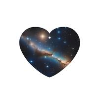 Phayah Distant Stars Pattern Lavender Scent Car Aroma Heart Shape Hanging Fragrance Tablet Car Interior Fragrance Freshener 4p