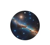 Phayah Distant Stars Pattern Lavender Scent Car Aroma Round Shape Hanging Fragrance Tablet Car Interior Fragrance Freshener 4p