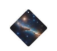 Phayah Distant Stars Pattern Lavender Scent Car Aroma Square Hanging Fragrance Tablet Car Interior Fragrance Freshener 6p