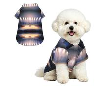 Phayah Dog Shirt Cool Clothes,Cute Outfit For Small Medium Pets L | Basketball Arena Print Comfort Breathable Costume, Lapel Apparel For Puppy,Loose For Small Medium Dogs