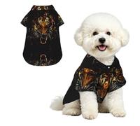 Phayah Dog Shirt Cool Clothes,Cute Outfit For Small Medium Pets L | Ferocious Tiger Print Comfort Breathable Costume, Lapel Apparel For Puppy,Loose For Small Medium Dogs