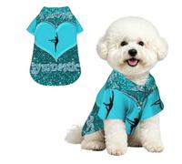 Phayah Dog Shirt Cool Clothes,Cute Outfit For Small Medium Pets L | I Love Gymnastics Print Comfort Breathable Costume, Lapel Apparel For Puppy,Loose For Small Medium Dogs