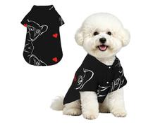Phayah Dog Shirt Cool Clothes,Cute Outfit For Small Medium Pets S | French Bulldog Dog Print Comfort Breathable Costume, Lapel Apparel For Puppy,Loose For Small Medium Dogs