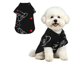 Phayah Dog Shirt Cool Clothes,Cute Outfit For Small Medium Pets S | French Bulldog Dog Print Comfort Breathable Costume, Lapel Apparel For Puppy,Loose For Small Medium Dogs