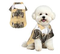 Phayah Dog Shirt Cool Clothes,Cute Outfit For Small Medium Pets S | Zebras On South Africa Print Comfort Breathable Costume, Lapel Apparel For Puppy,Loose For Small Medium Dogs