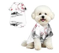 Phayah Dog Shirts Hawaii Dog Clothes For Small Medium Large S | Red Sun Hill, Japan Print Comfort Breathable Costume, Lapel Apparel For Puppy,Loose For Small Medium Pets