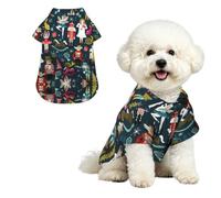 Phayah Dog Shirts Hawaii Dog Clothes For Small Medium Large Xl | Women'S Nutcracker Ballet Xmas Dance Print Comfort Breathable Costume, Lapel Apparel For Puppy,Loose For Small Medium Pets
