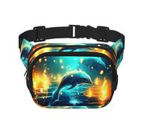 Phayah Dolphin'S Fun Ocean Pattern Fanny Waist Packs For Men Women, Waist Bag Hip Pack For Travel Hiking Running Outdoor Sports