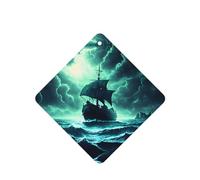 Phayah Doomsday Sea Monster Ship Pattern Lavender Scent Car Aroma Square Hanging Fragrance Tablet Car Interior Fragrance Freshener 6p