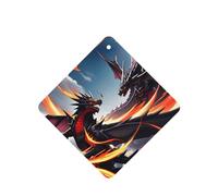Phayah Double Dragon Battle Pattern Lavender Scent Car Aroma Square Hanging Fragrance Tablet Car Interior Fragrance Freshener 6p