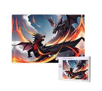 Phayah Double Dragon Battle Puzzles 1000 Piece For Jigsaw Puzzle Wooden Puzzle Forfamily Friend Home Decor Wall Art 29.5 X 19.7 In
