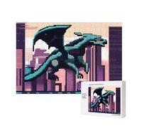 Phayah Dragon In The City Puzzles 300 Piece For Jigsaw Puzzle Wooden Puzzle For Family Friend Home Decor Wall Art 15.7 X 11 In
