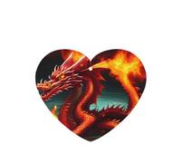 Phayah Dragon King In Fire Pattern Lavender Scent Car Air Freshener Heart Shape Card Hanging Hanging Scented Card 6 Pcs For Cars Closet Drawer