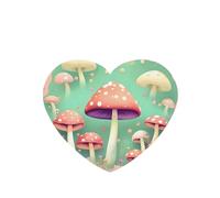 Phayah Dream Mushroom Pattern Lavender Scent Car Aroma Heart Shape Hanging Fragrance Tablet Car Interior Fragrance Freshener 4p