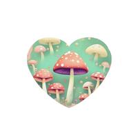 Phayah Dream Mushroom Pattern Lavender Scent Car Aroma Heart Shape Hanging Fragrance Tablet Car Interior Fragrance Freshener 6p