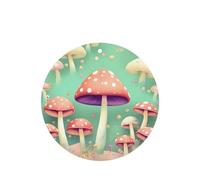 Phayah Dream Mushroom Pattern Lavender Scent Car Aroma Round Shape Hanging Fragrance Tablet Car Interior Fragrance Freshener 4p