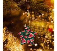 Phayah Dream Watermelon Pattern Christmas Tree Decoration Star Ceramics Ornaments Suitable For New Year Home For Gatherings