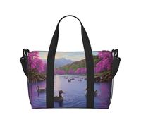 Phayah Ducks On The Lake Travel Duffel Bag Handbag Carry-On Luggage Bag Overnight Foldable Unisex Airline Travel Personal Items Bag