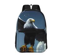 PHAYAH Eagle Under The Stars Pattern Casual Laptop Backpack For Men And Women For Boys And Girls Lightweight Back Pack