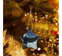 Phayah Eagle Under The Stars Pattern Ceramic Star Xmas Tree Ornament New Year Home Souvenirs For Gatherings Christmas Tree Hanging