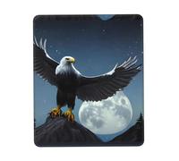 Phayah Eagle Under The Stars Pattern Mouse Pads, Portable Wireless Mouse Pad, Non-Slip Rubber Base Laptop Mousepad Smooth Surface for Office & Travel 10 X 12 Inch
