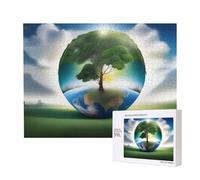 Phayah Earth Tree Puzzles 500 Piece For Jigsaw Puzzle Wooden Puzzle For Family Friend Home Decor Wall Art 20.4 X 15 In