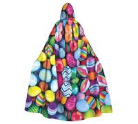 PHAYAH Easter Eggs Pattern Halloween Witch Witchcraft Hooded Robe Cape Christmas Hoodie Cosplay Masquerade Party Dress Gift Costume