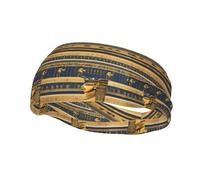 Phayah Egyptian Pharaonic Frescoes Pattern Sports Headband Moisture Wicking Sweatband For Men Women Running Cycling Yoga Fitness Workout